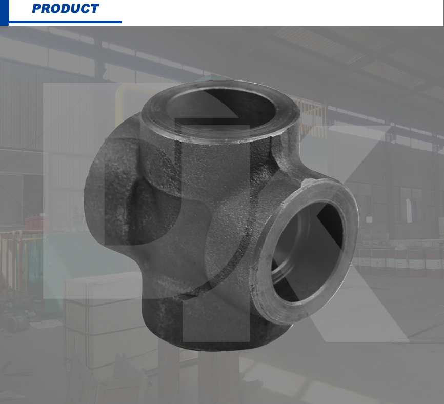 Black 3000# Bsb Npt Bspt Carbon Forged Steel Cross